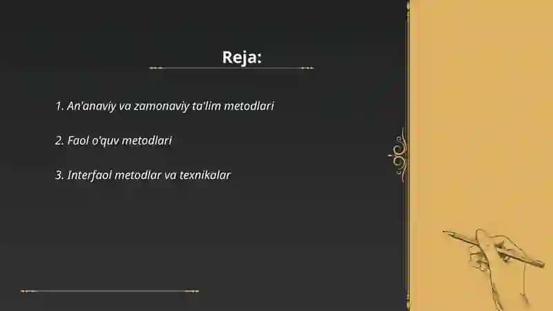 Ta’lim metodlari va vositalari 2