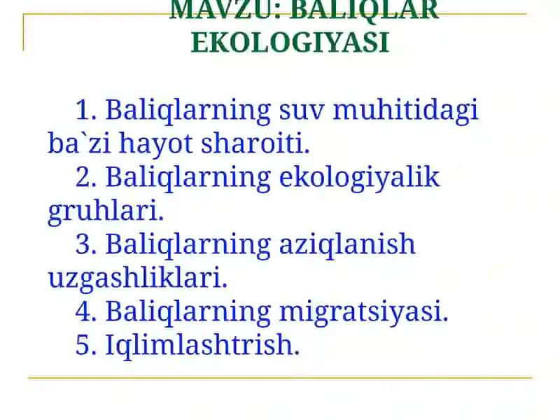 Baliqlarekologiyasi 2