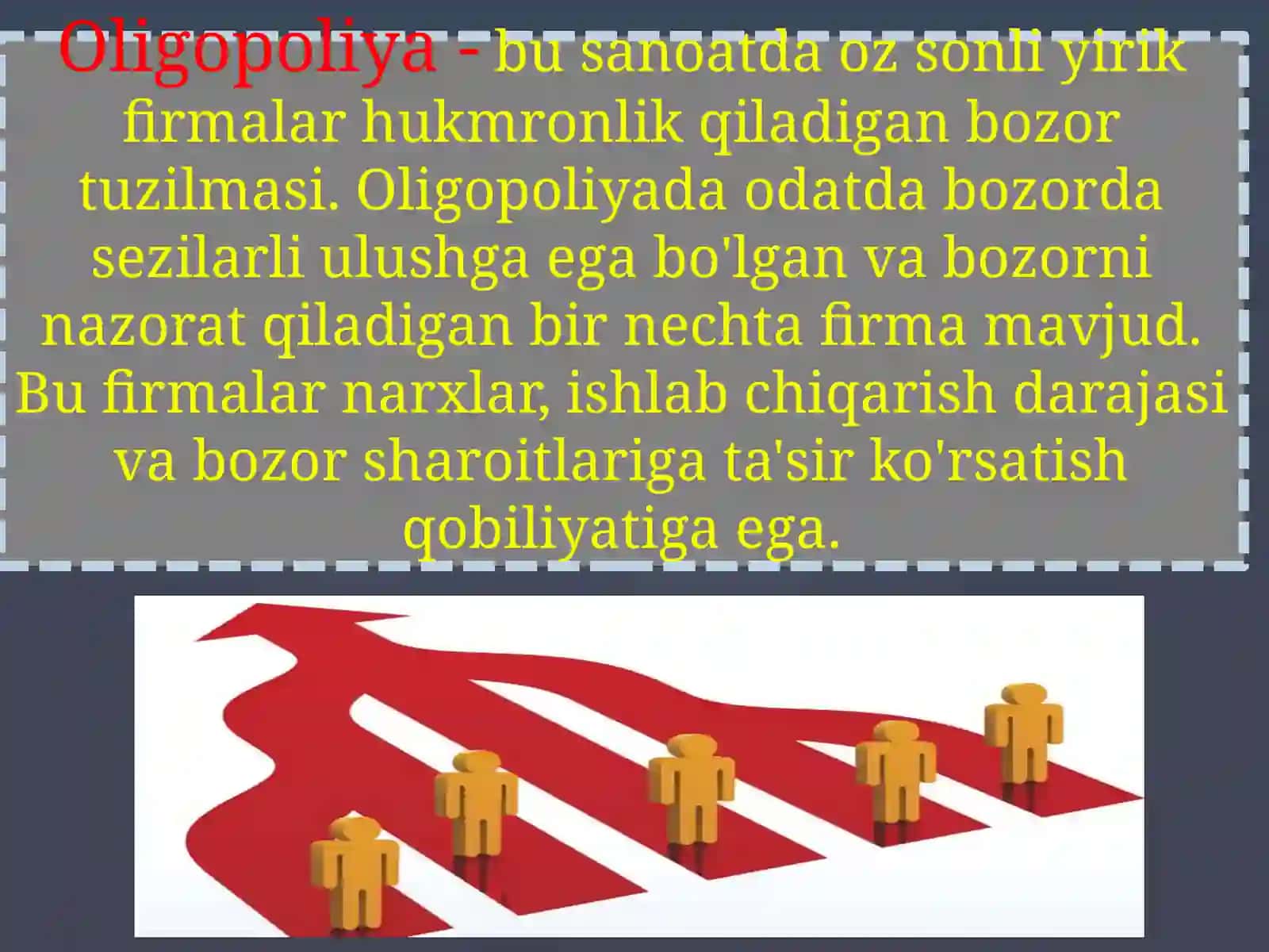 Oligopoliya va Monopolistik raqobat 2