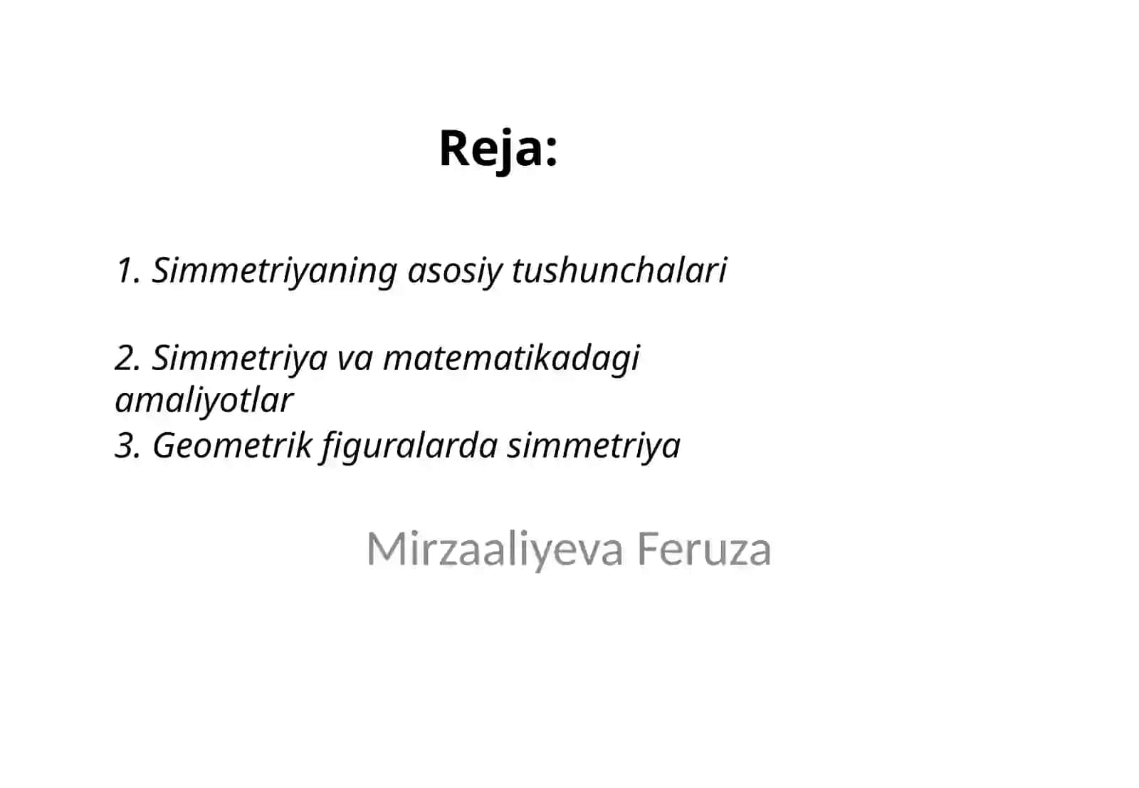 Simmetriya tushunchasi. Simmetriya elementlari 2
