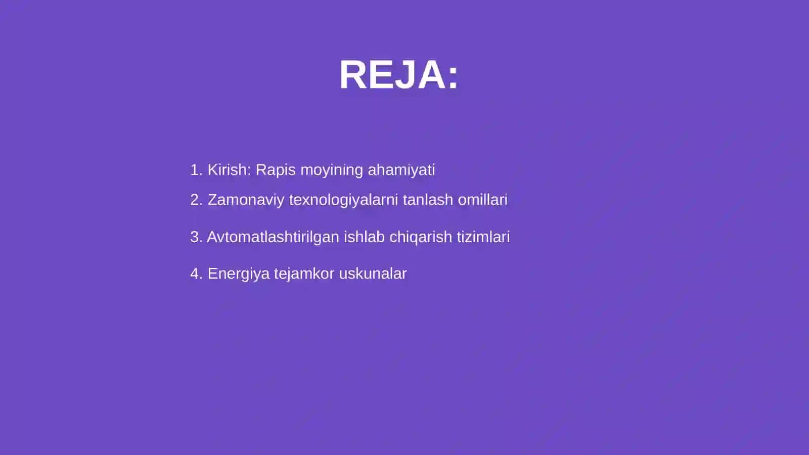 Rapis moyini ishlab chiqarishda zamonaviy texnologiyalar qo‘lash 2