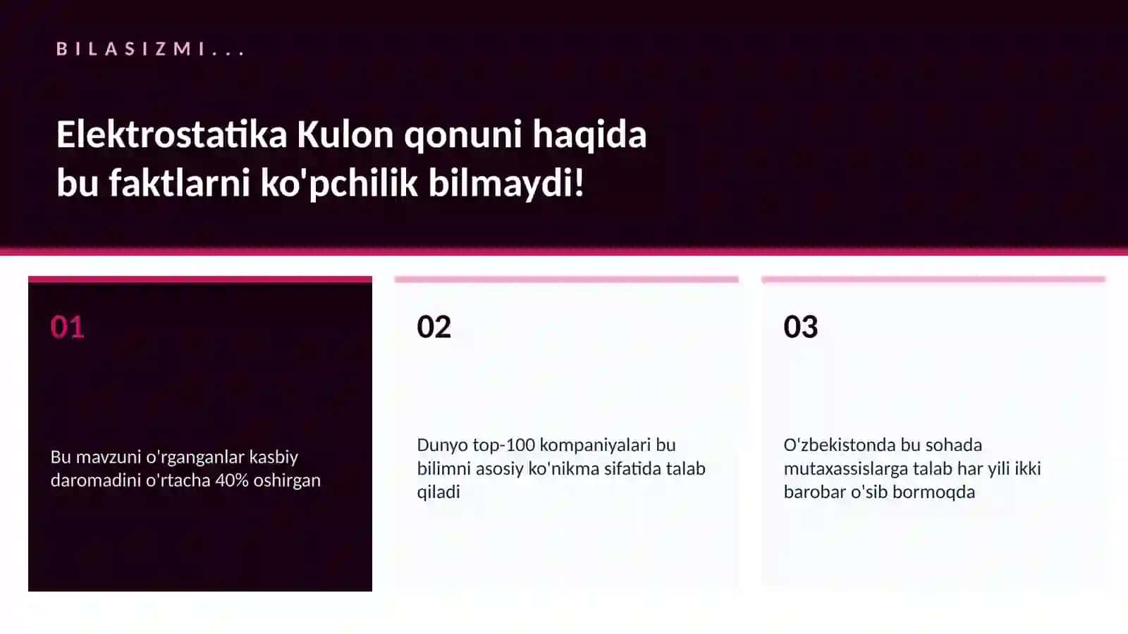 Elektrostatika Kulon qonuni 2