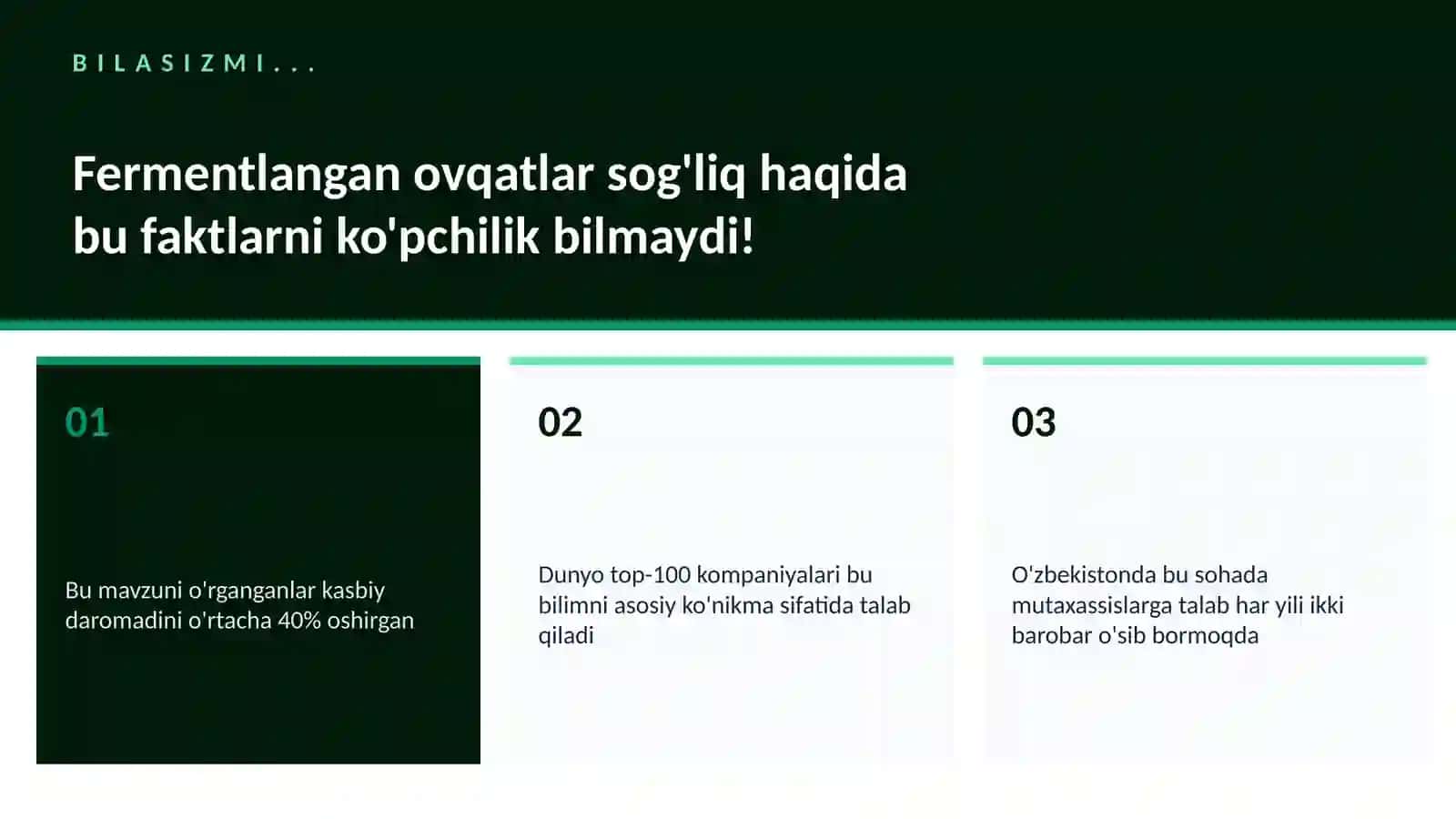 Fermentlangan ovqatlar sog'liq 2