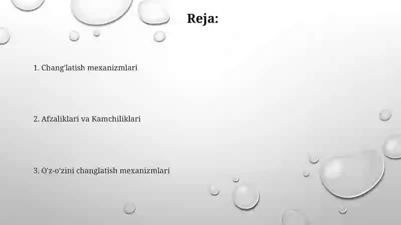 O'z-o'zini changlatish mexanizmlari 2