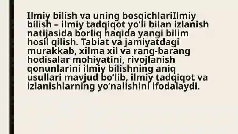 Ilmiy bilish va uning bosiqchlari 2