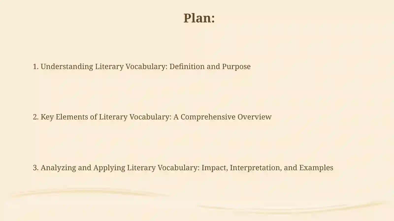 Special literary vocabulary 2