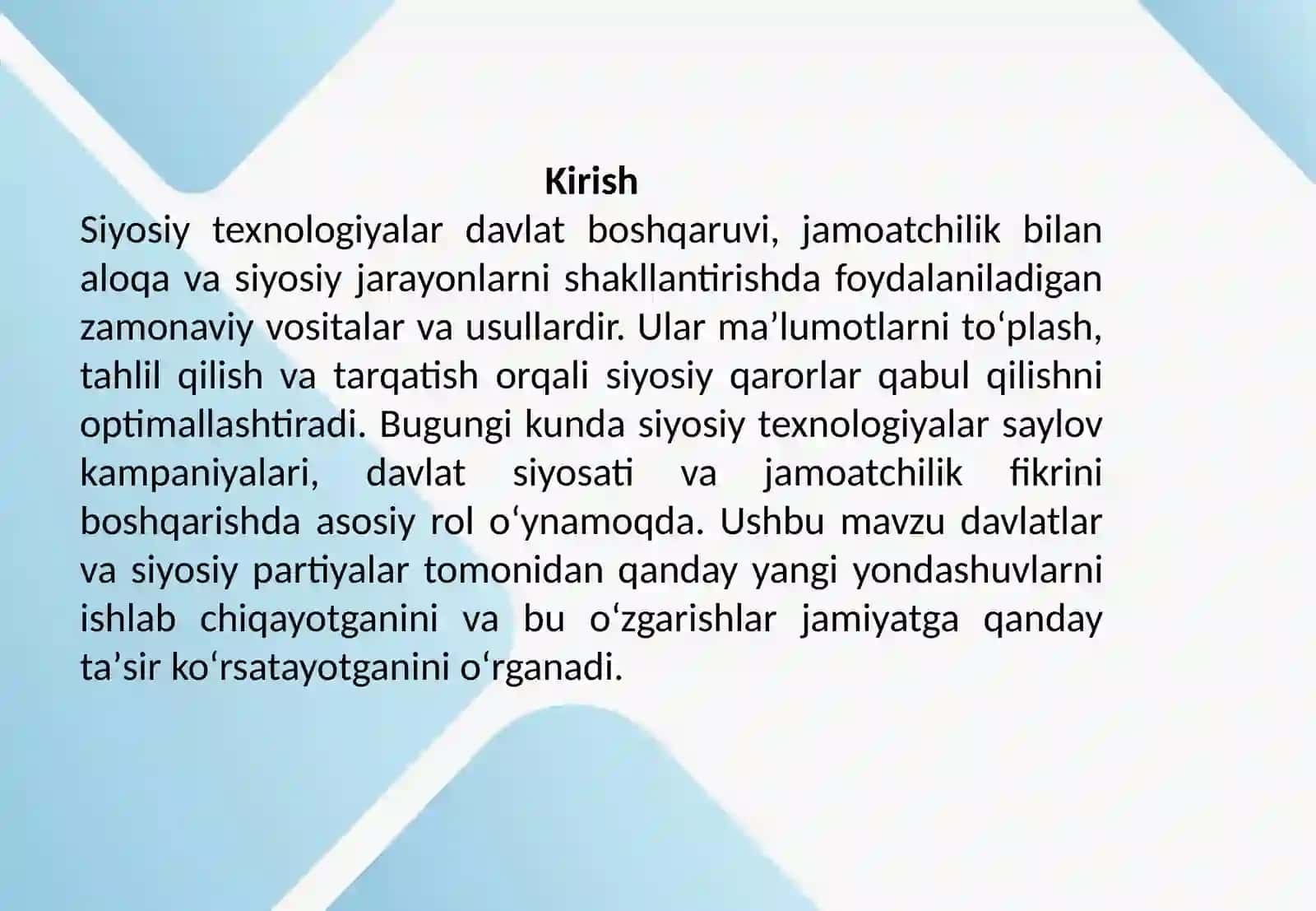 Siyosiy texnologiyalar 2