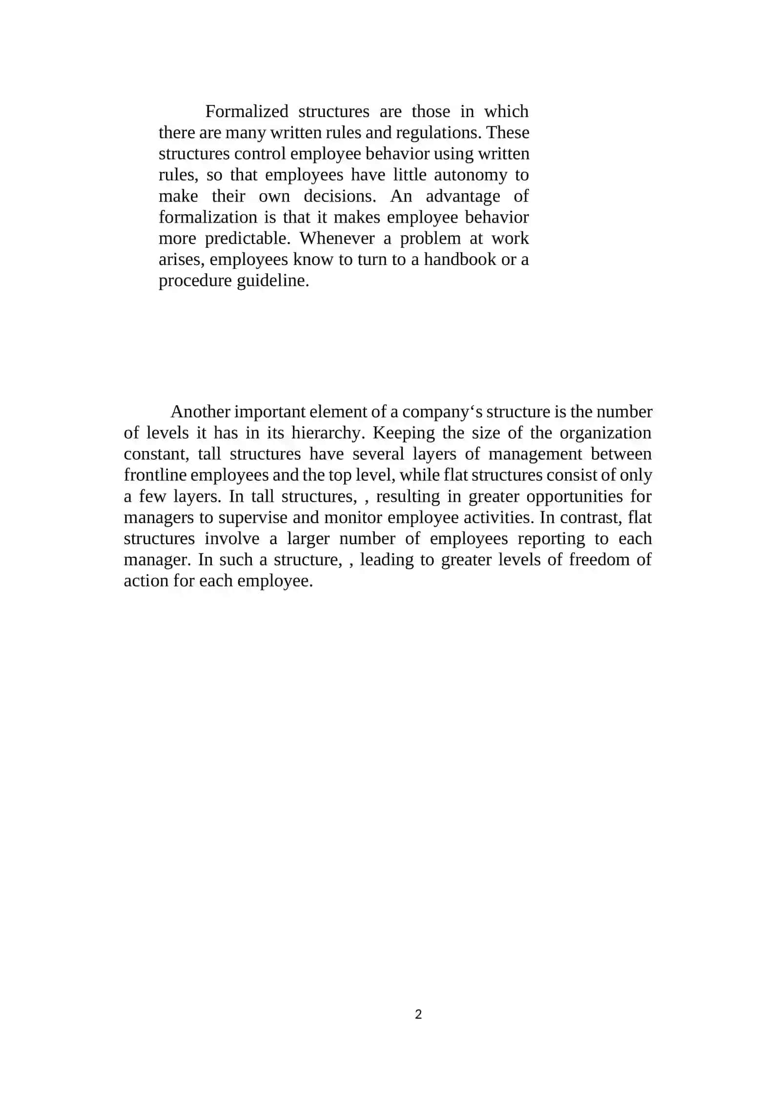 Organizational structure 2