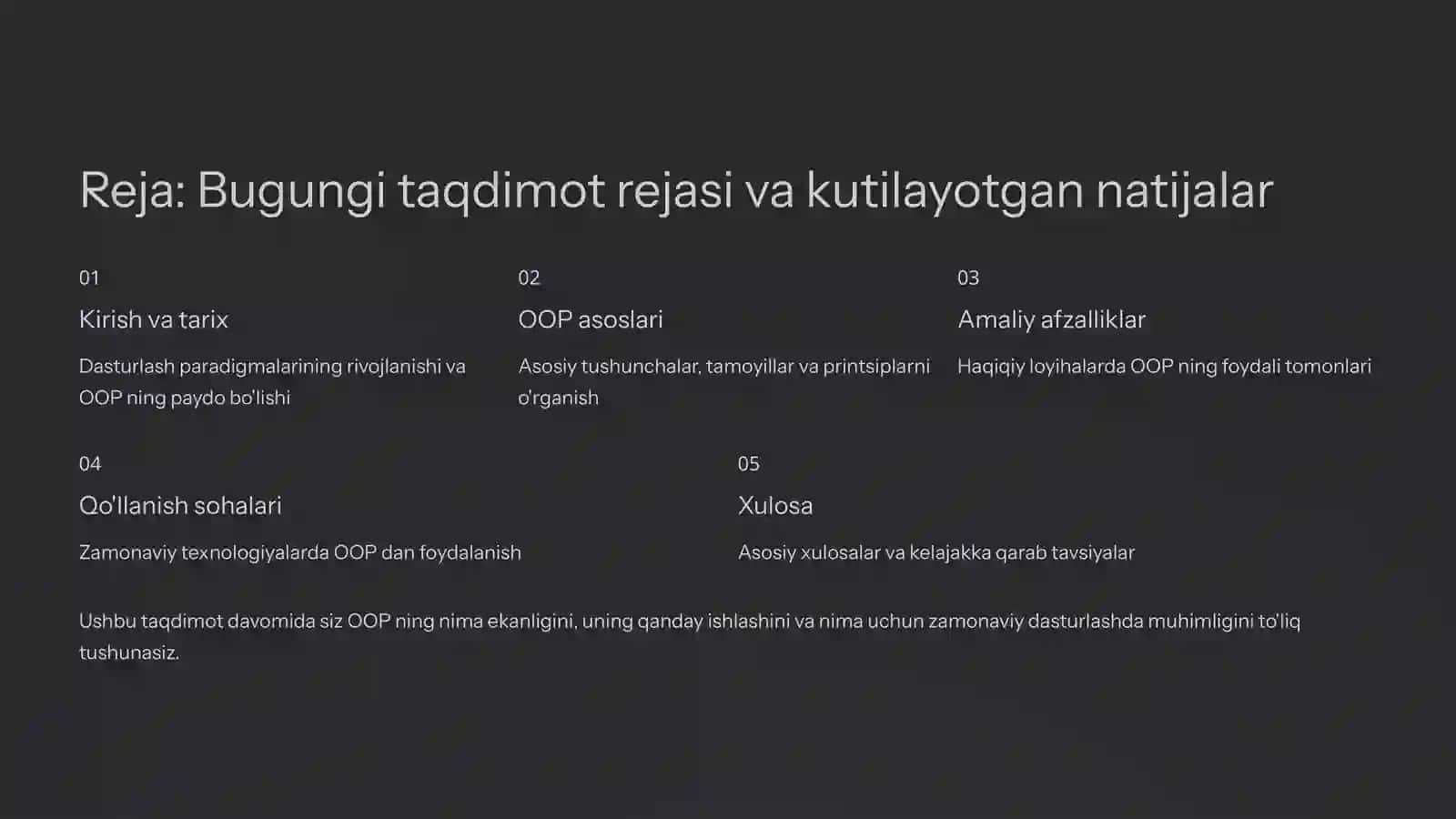 Obyektga yo'naltirilgan dasturlash: Zamonaviy dasturlashning kelajagi 2