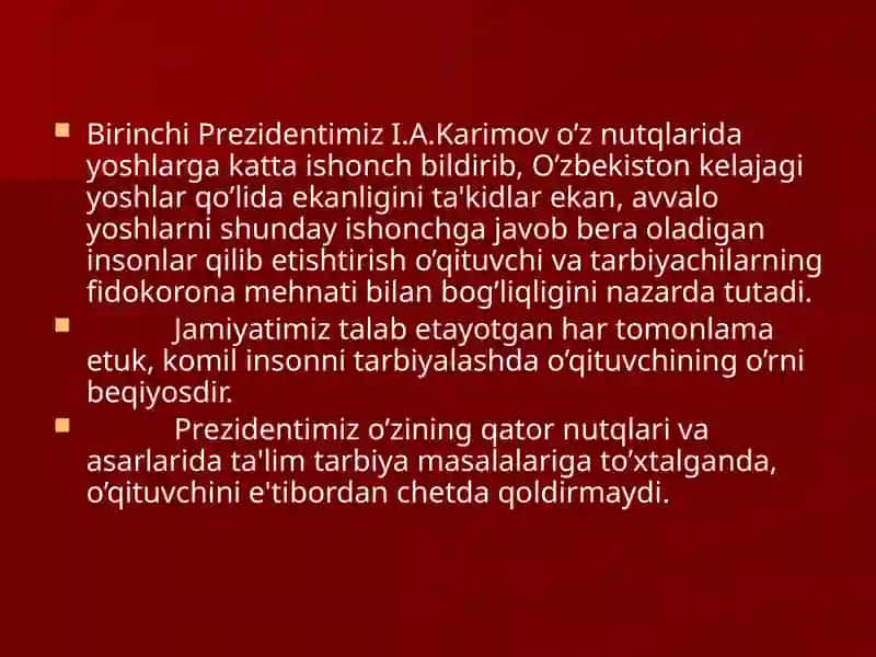 Pedagogika kasbi va uning fazifalari 2