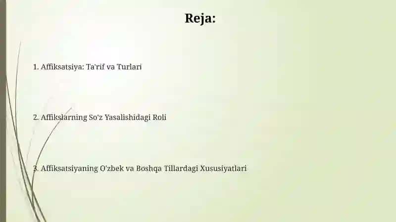 Affiksatsiya: Ta'rifi va mohiyati 2