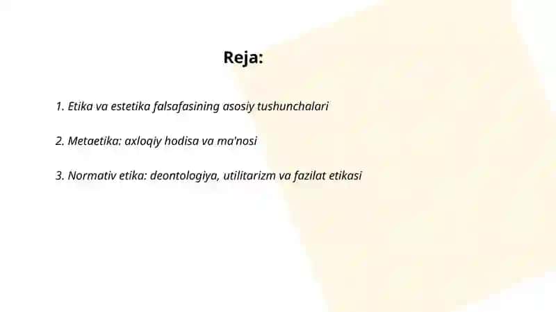 Etika va estetika Falsafasi 2