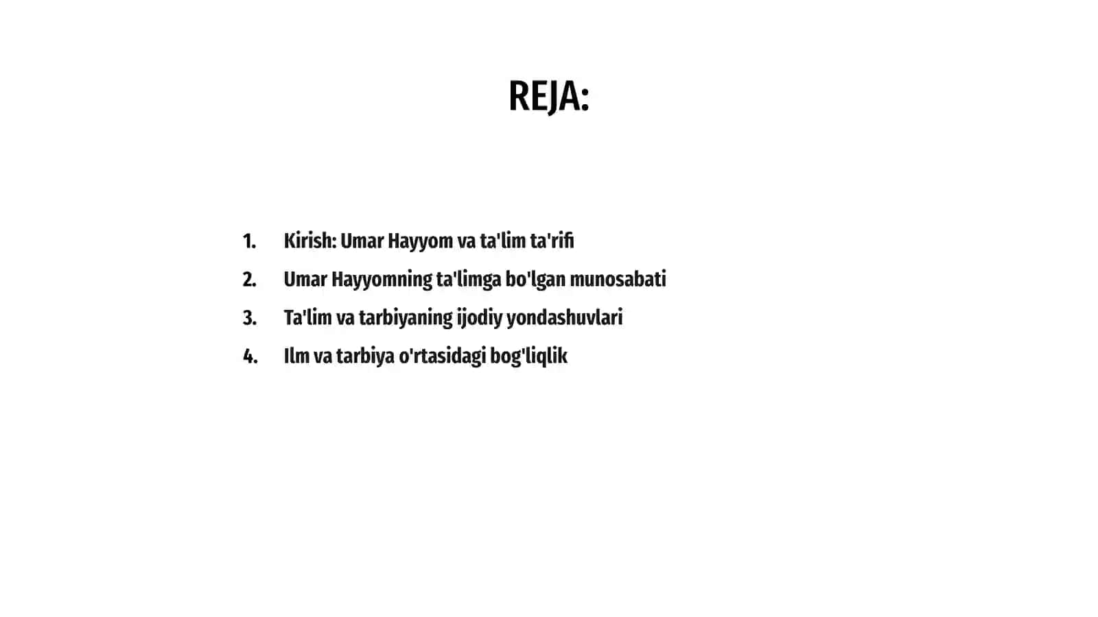 Umar Hayyomning ta‘lim tarbiyaga oid fikrlari 2