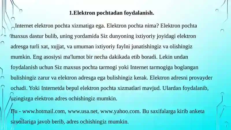 Elektron pochta 2