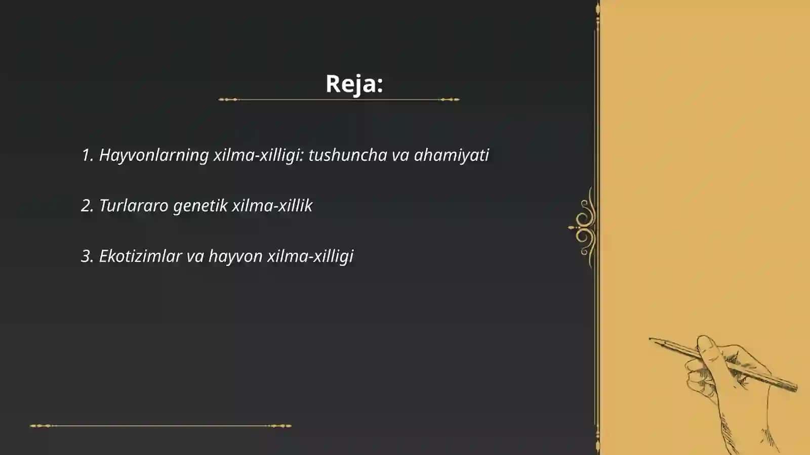 Hayvonlarning Xilma -xilligi 2