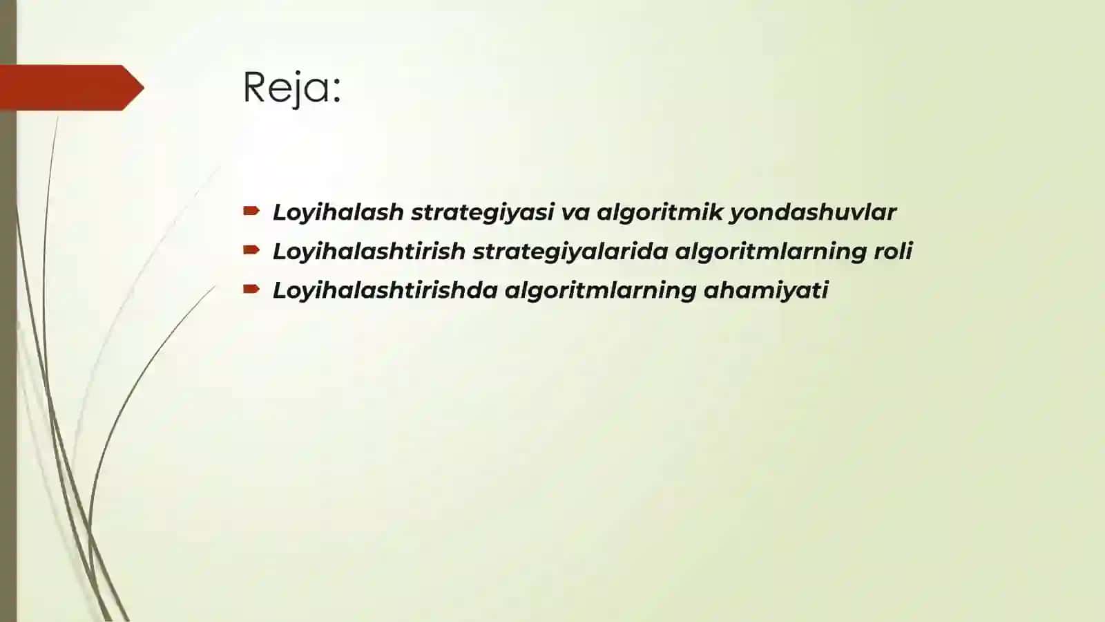 Loyihalash strategiyalari 2