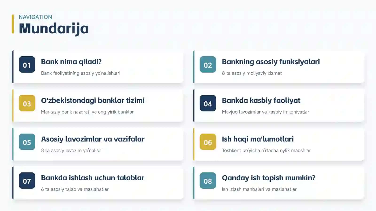 Bank Faoliyati va Kasbiy Faoliyat 2