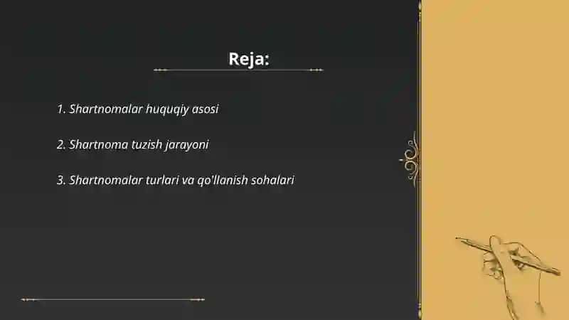 Shartnomalar huquqiy asosi 2