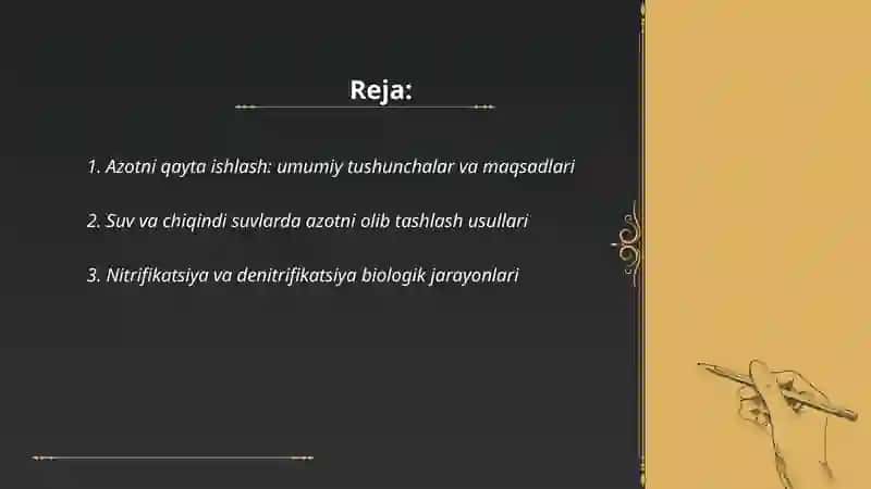 Azotni qayta ishlash 2