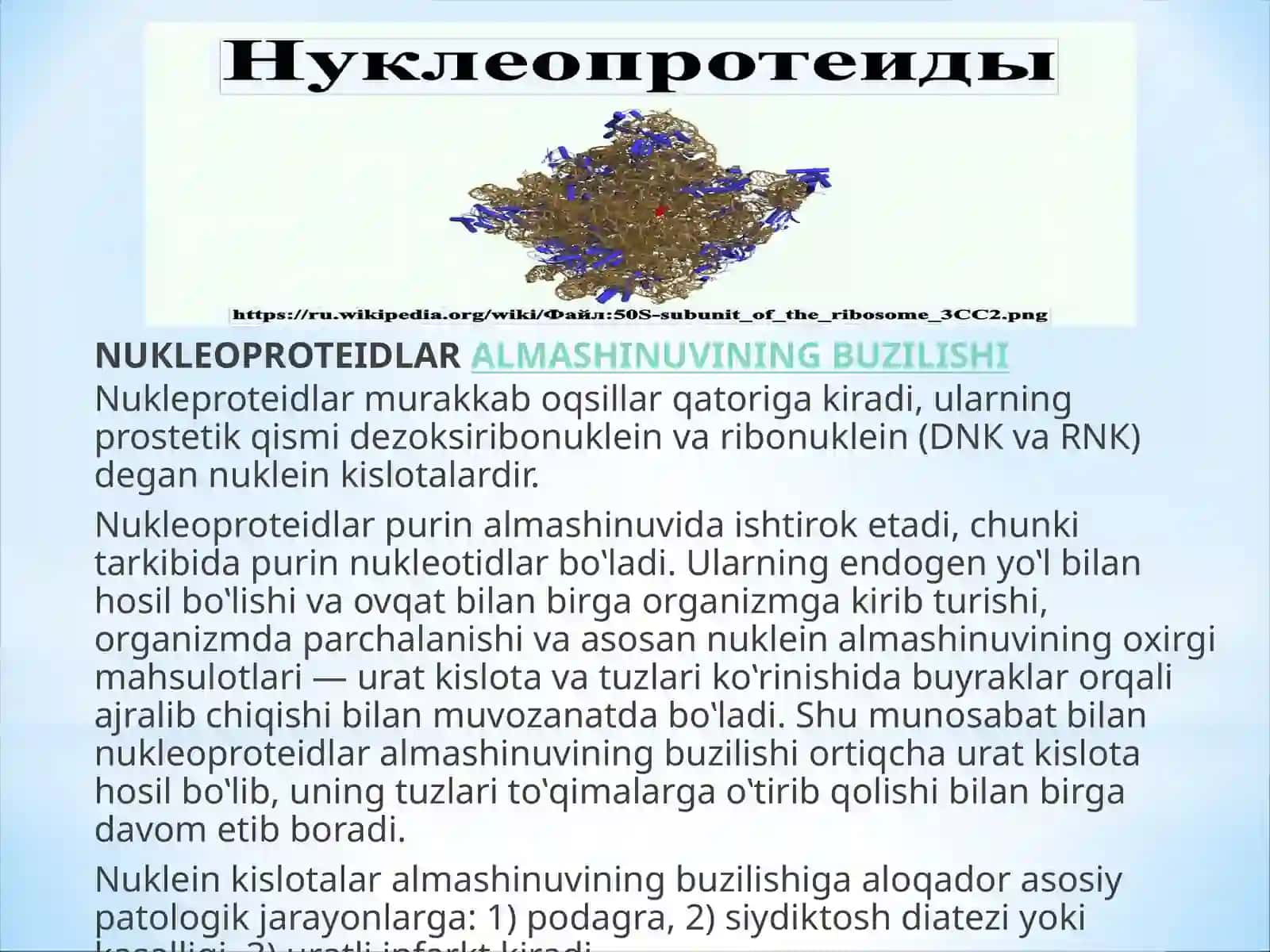 Nukleoproteinlar va nukleotidlar 2