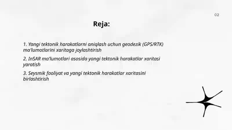 Yangi tektonik harakatlar xaritalari bilan ishlash 2