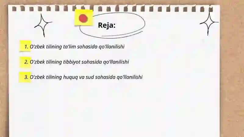 O'zbek tilini sohada qo'llanilishi 2