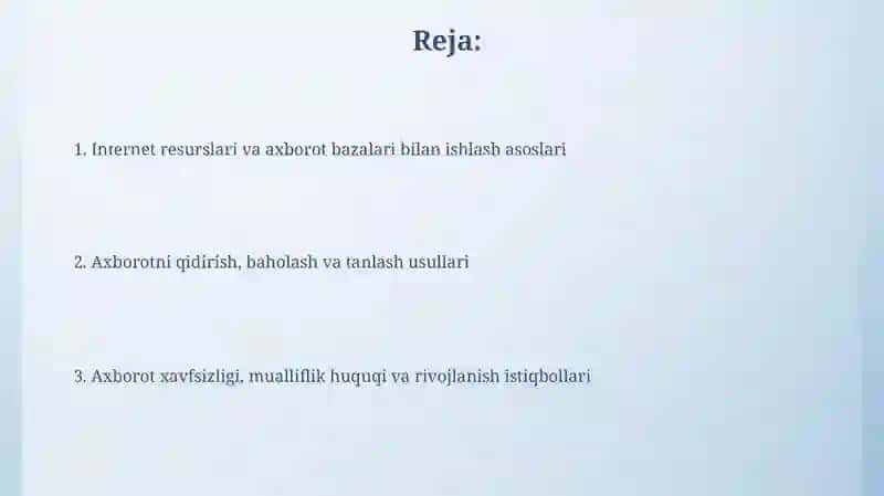 Internet resurslari bilan ishlashga kirish 2