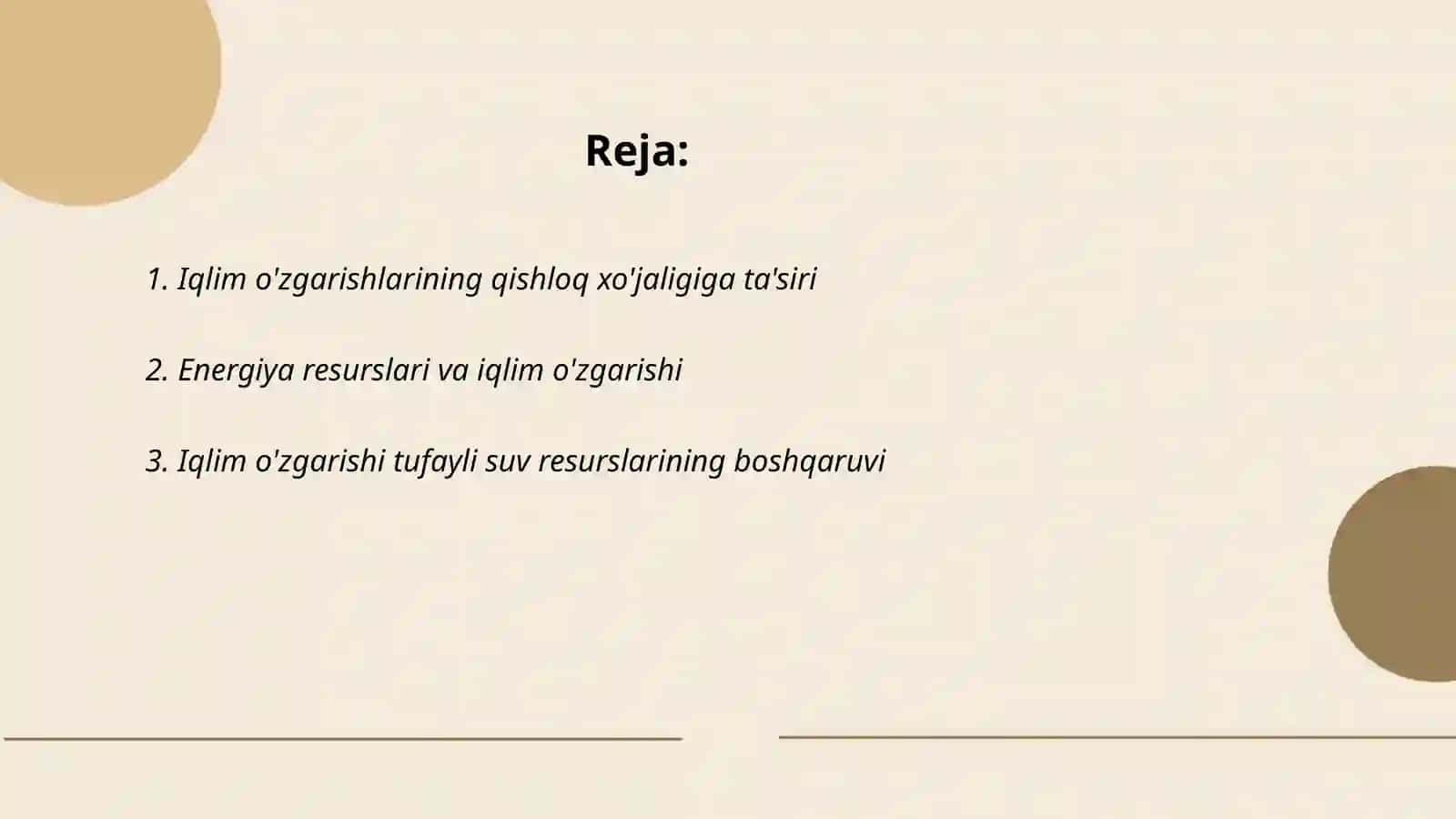 Iqlim o'zgarishlarining jahon bozoriga tasiri 2