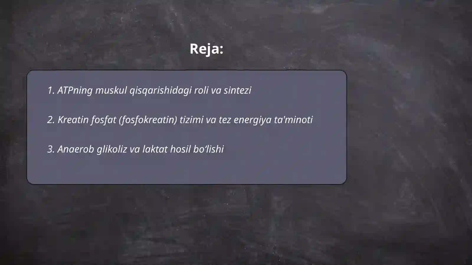 Muskul qisqarishini energetik ta'minoti 2