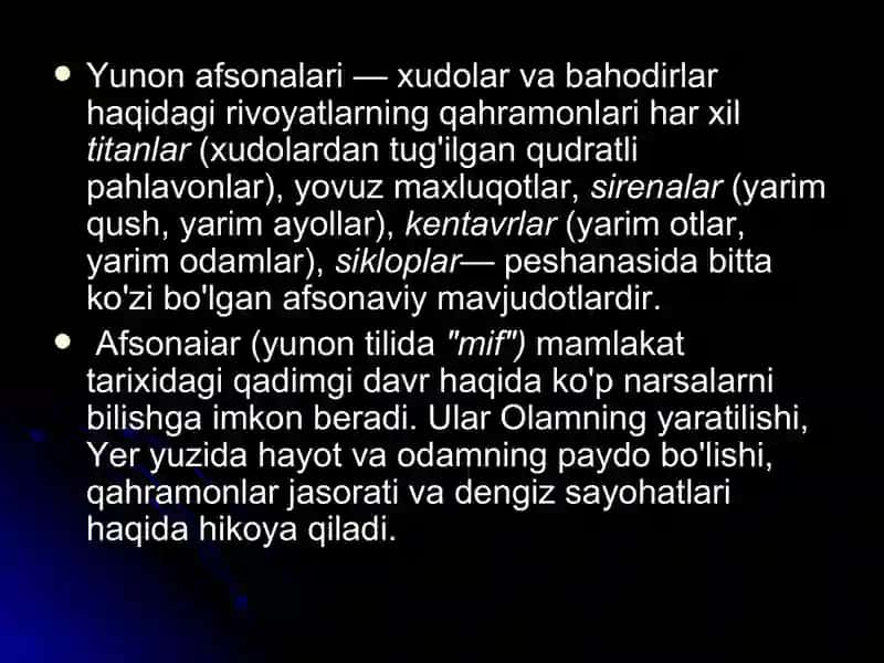 Qadimgi yunon mifologiyasi: ma`bud va ma`budalari 2