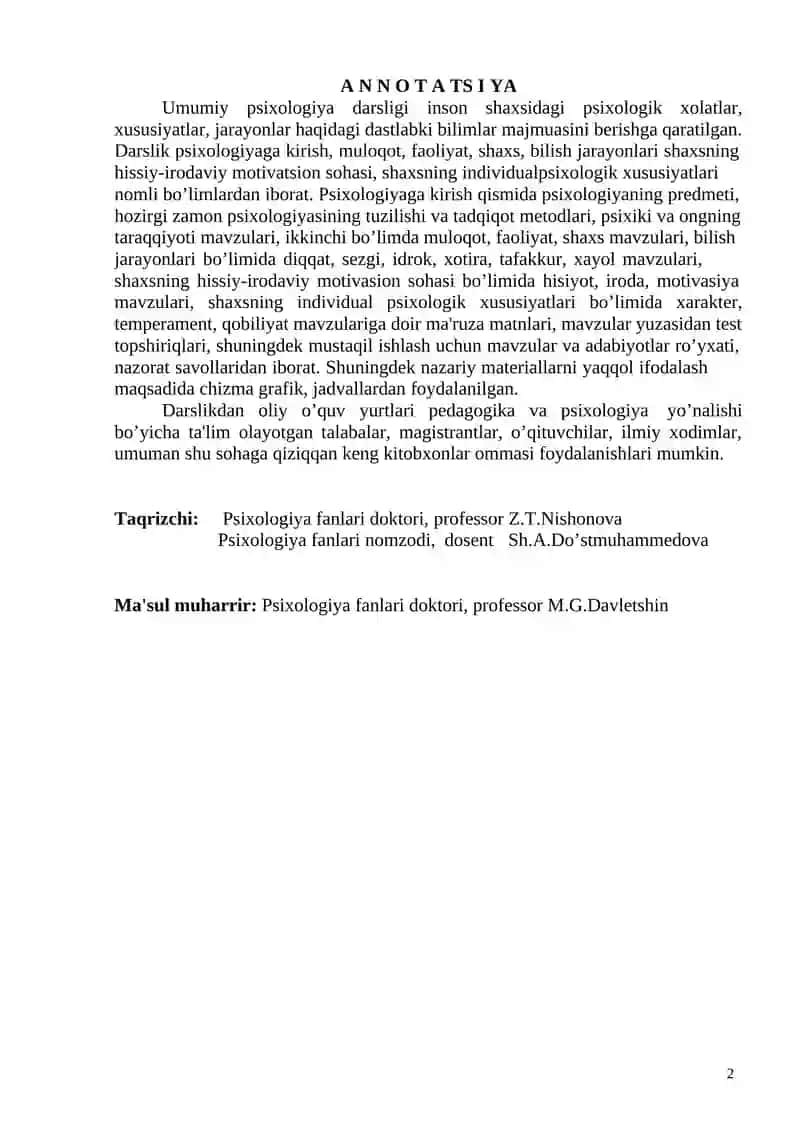 Umumiy psixologiya (darslik) 2
