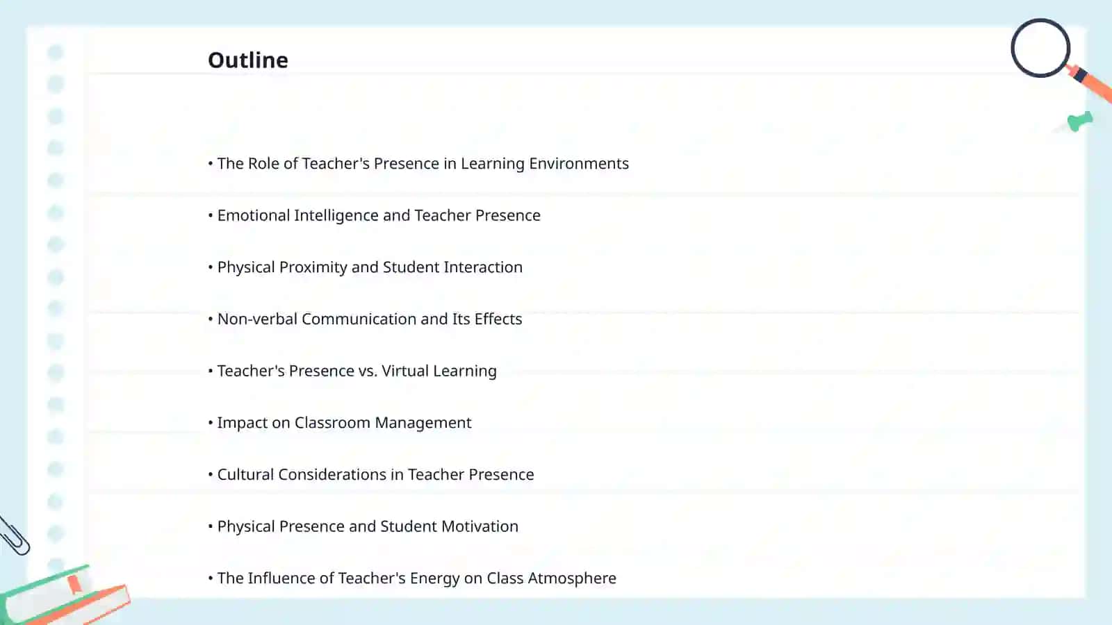 The Role of Teacher's Presence in Learning Environments 2