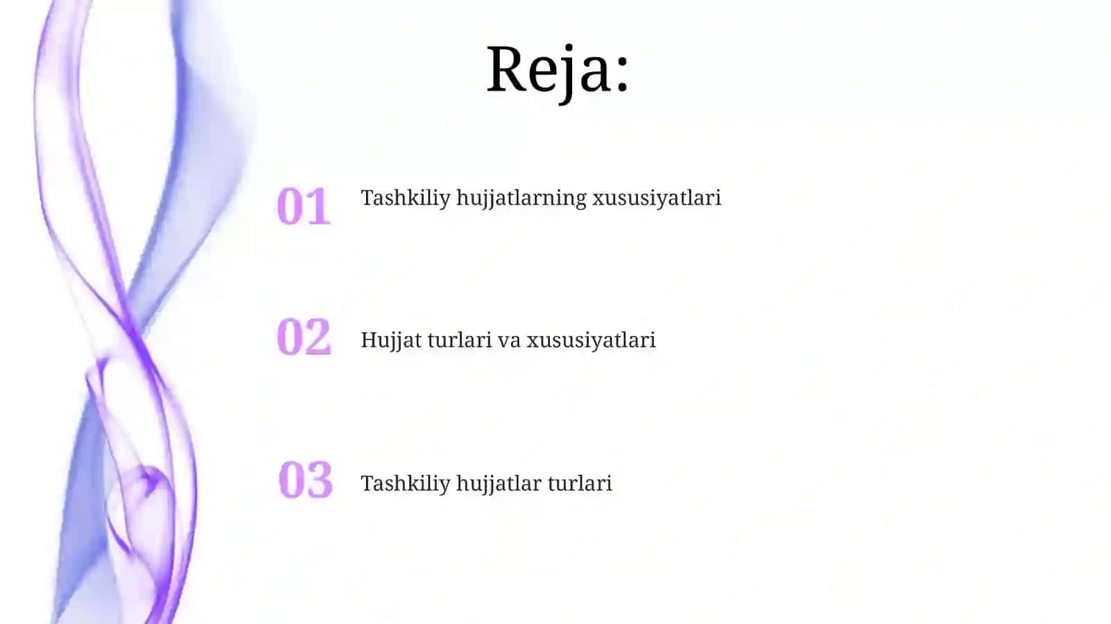 Tashkiliy hujjatlar turlari 2