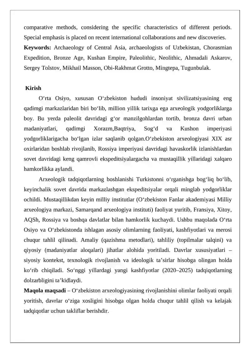 Arxeologik tadqiqotlar 2