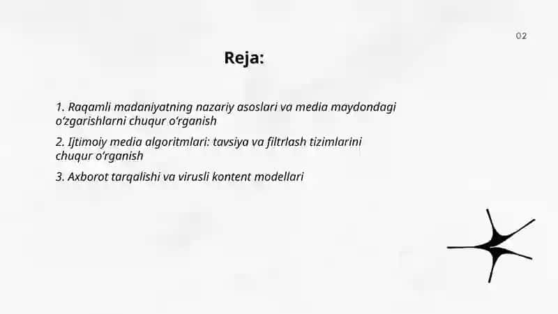 Raqamli madaniyat va axborot modellarini chuqur oʻrganish 2