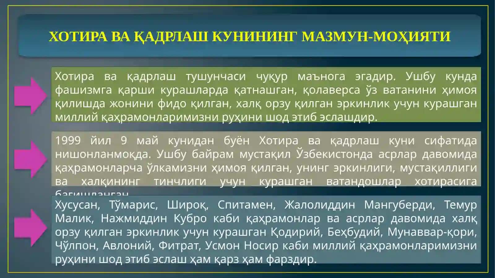 АЖДОДЛАР ХОТИРАСИ – МАНГУ БАРҲАЁТ! 2