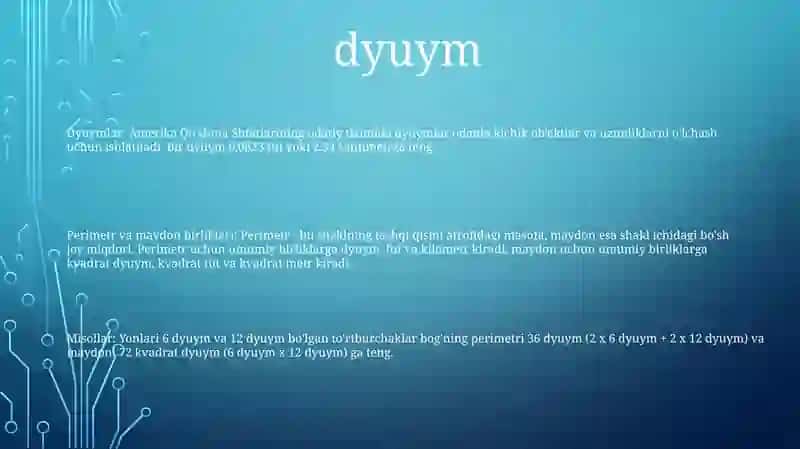 BoshlangʻIch Sinflarda Perimetr Va Yuza OʻLchov Birliklari Misollari 2