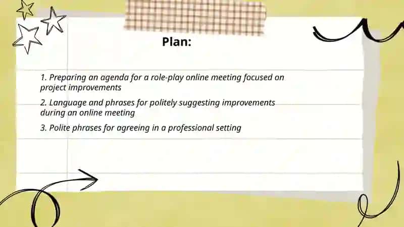 Role-play an online meeting 2