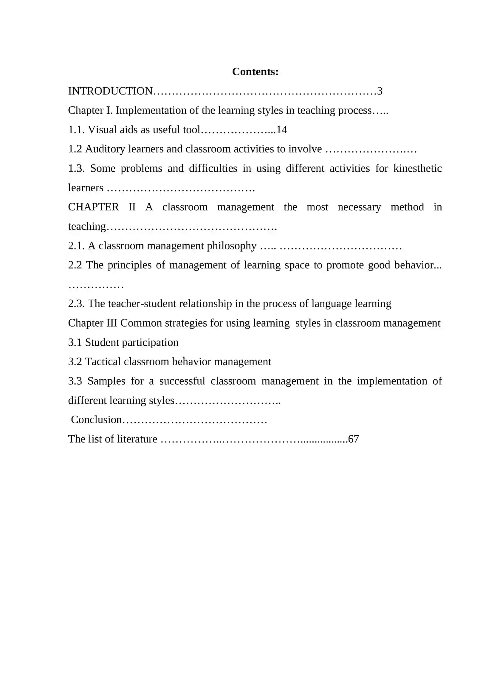 Learning styles and classroom management 2