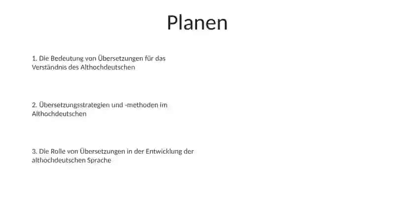Die Rolle der Übersetzungen im Althochdeutschen 2