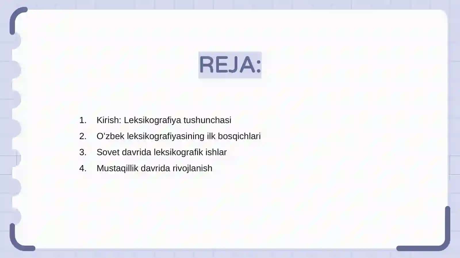 Oʻzbek tili leksikografiyasining taraqqiyot bosqichlari 2