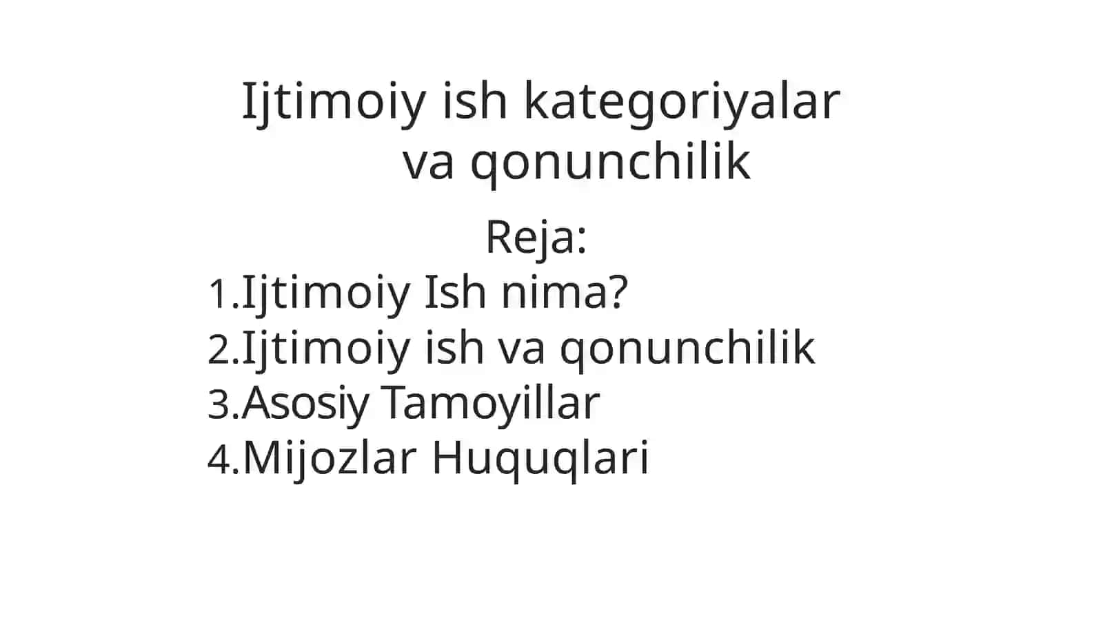 Slayd: Ijtimoiy ishning o'rni 2