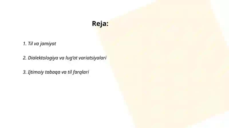 Sotsiolingvistika va sohalar 2