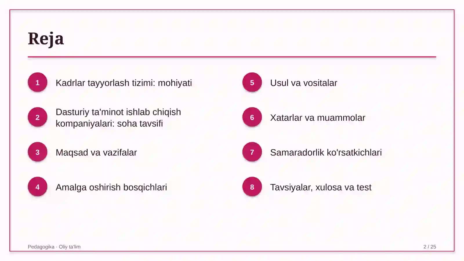 dasturiy ta'minot ishlab chiqish kompaniyalarida kadrlar tayyorlash tizimi 1221 2