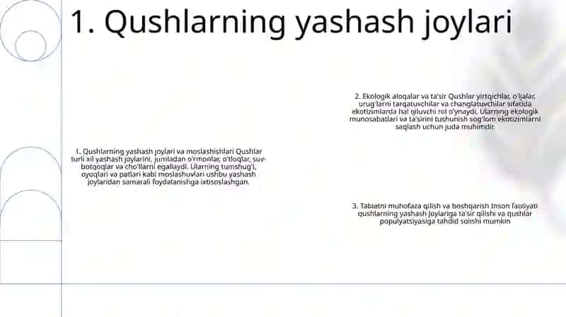 Qushlarning Ekologiyasi 2