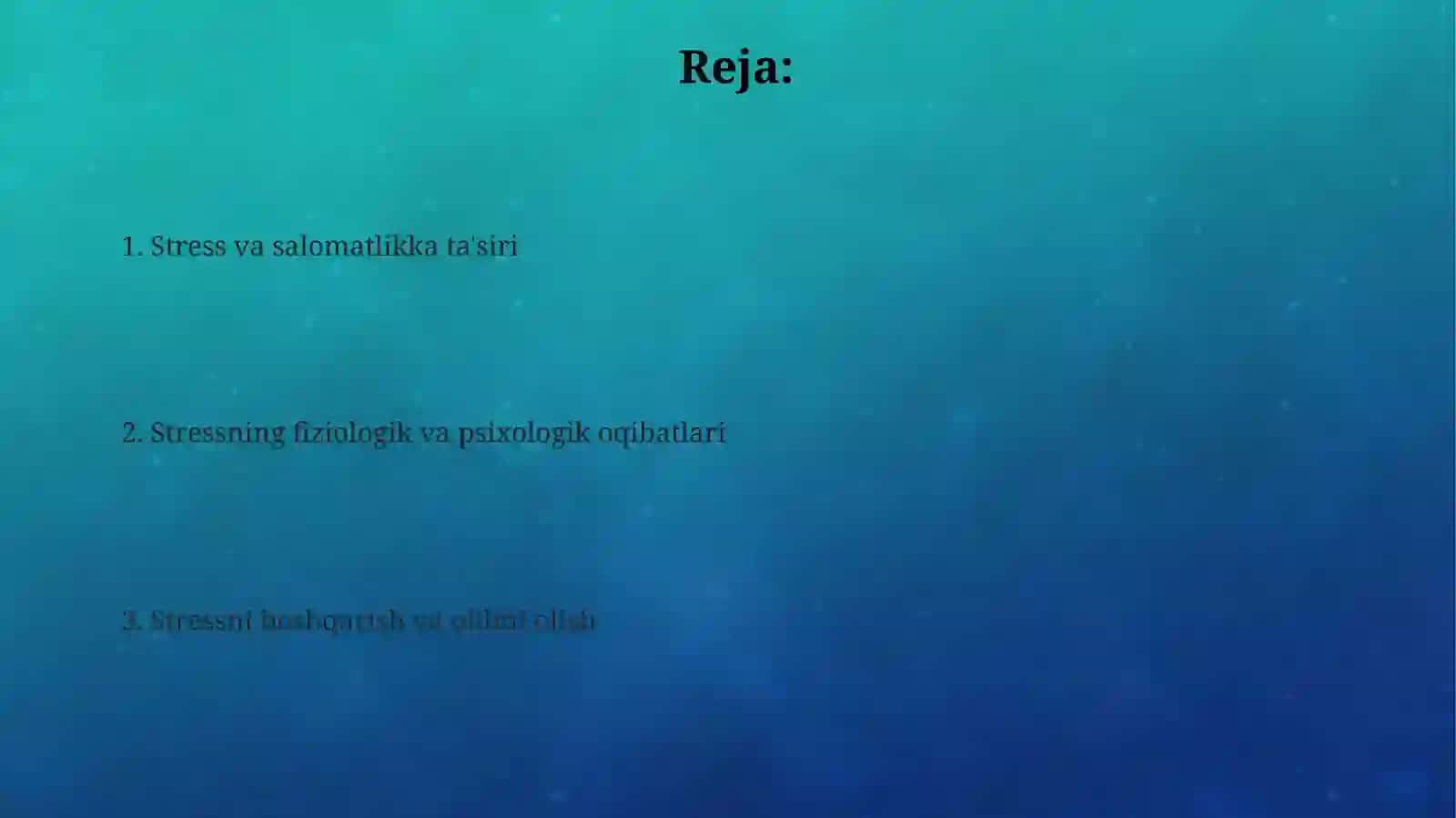 Stress va uning salomatlikka ta'siri 2