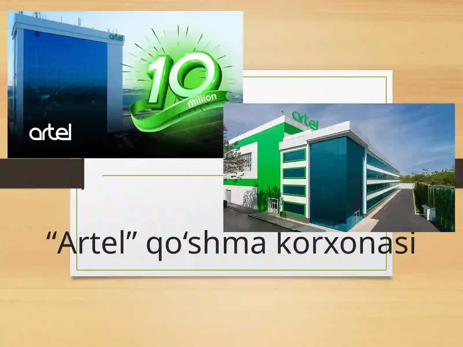 Artel qo’shma korxonasi 2