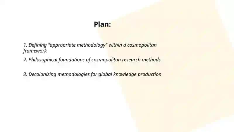 Appropriate methodology: towards a cosmopolitan approach 2