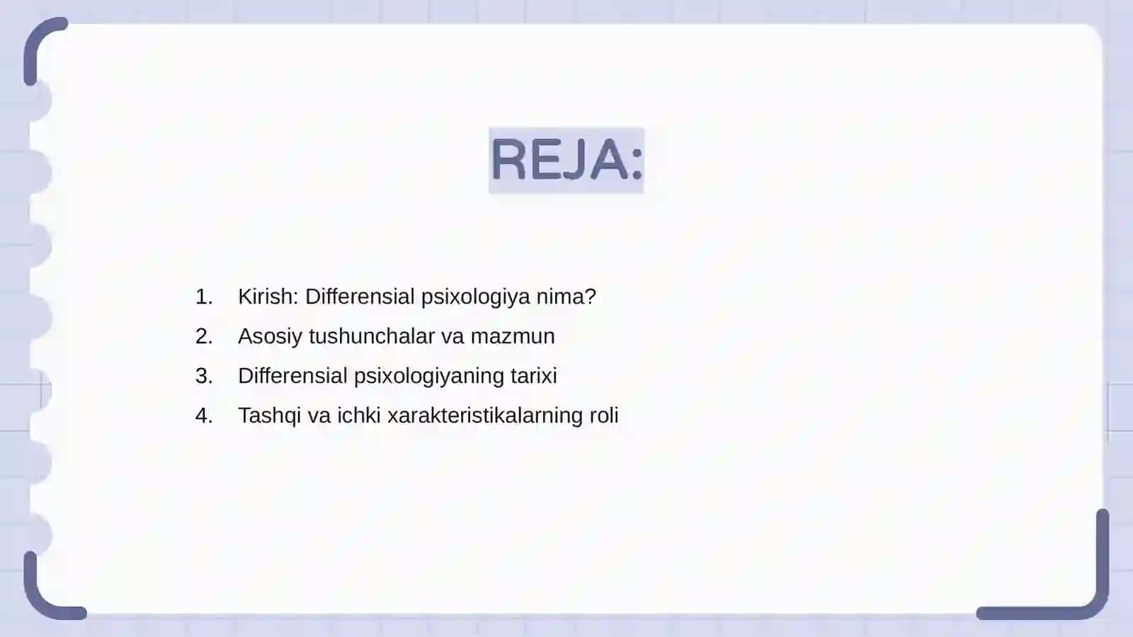 Differensial psixologiya tasnifi 2