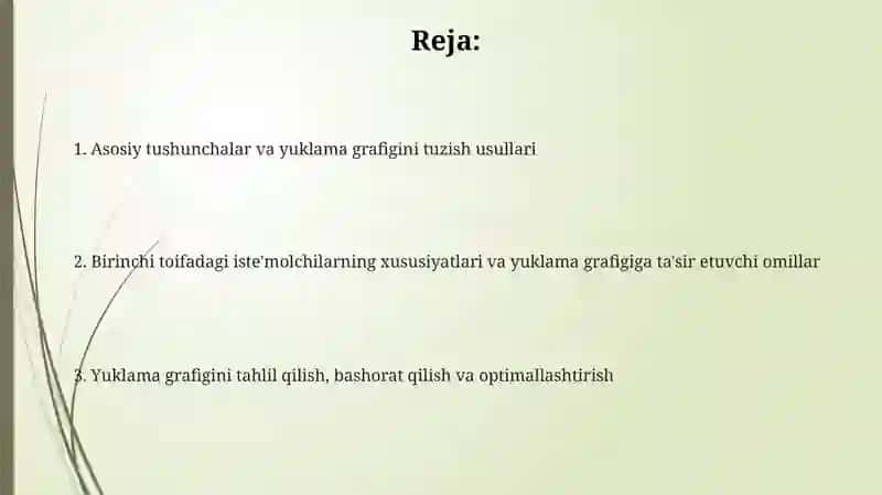 Elektr yuklamalar grafigi 2